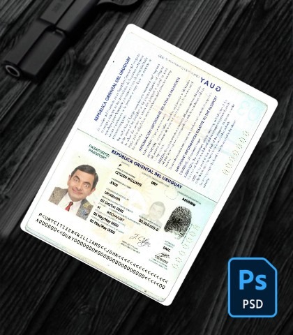 Uruguay passport PSD